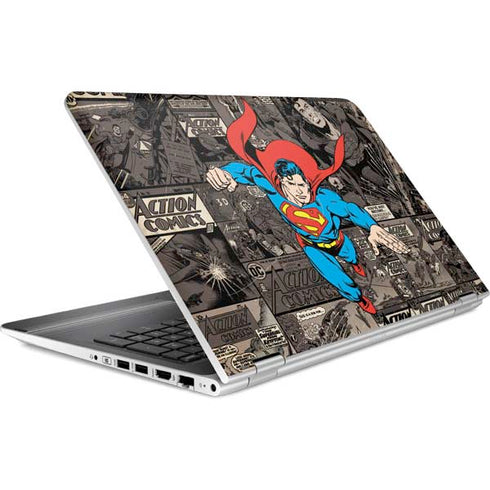 DC Comics Superman Vintage Action pose pattern HP Pavilion Skin